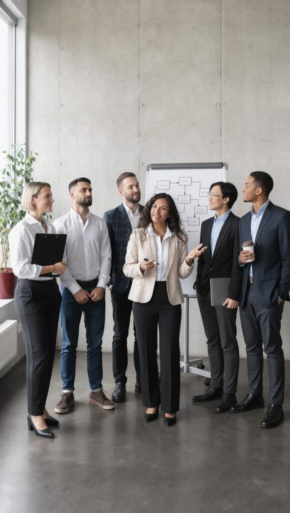 image shows an executive business woman for hungry woman at work